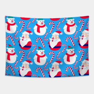 Snowman Christmas Pattern Tapestry