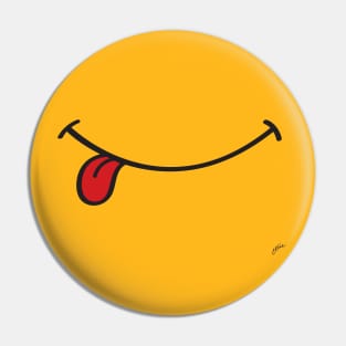 Smile w/ Tongue (for Face Mask) Pin