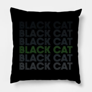 Retro Black Cat Pillow