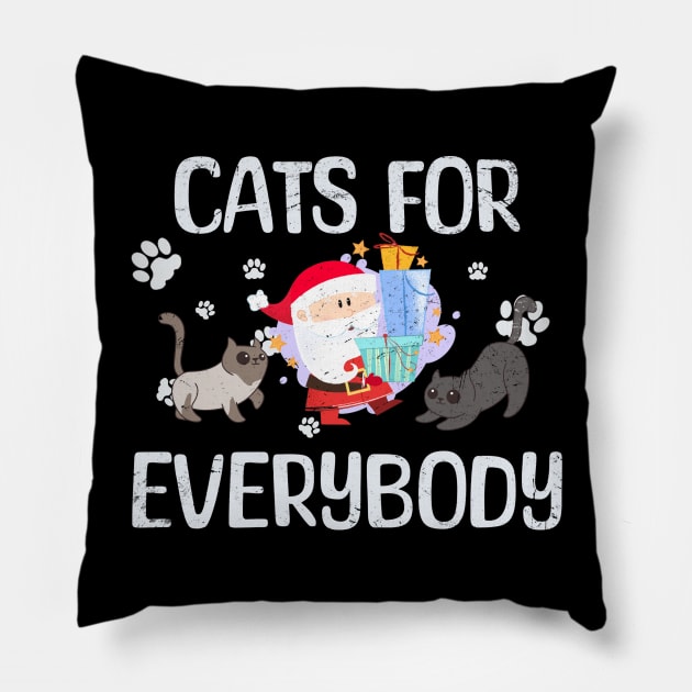 Cats For Everybody Pillow by Quincey Abstract Designs
