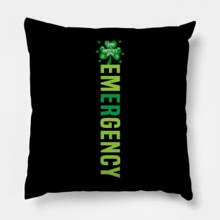 Emergency Department Emergency Room Nurse St Patrick's Day Pillow