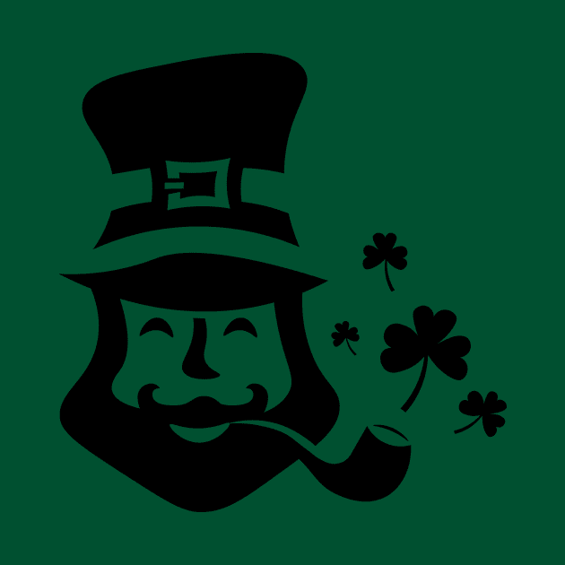 Saint Patrick's Day logo. Leprechaun. Trifolium clover. by Yeroma