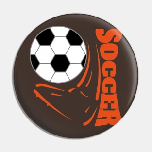 Soccer Foot - Orange Pin