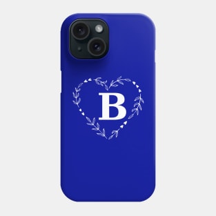 Letter B Floral Wreath Monogram Phone Case