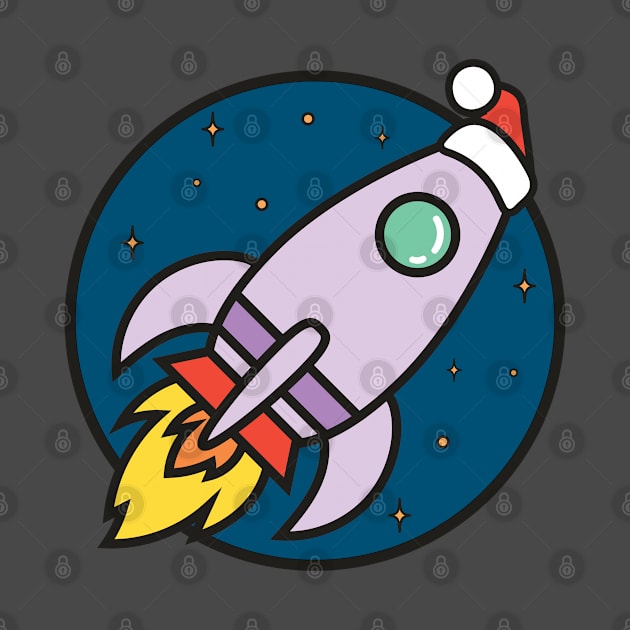 Outer Space Christmas Rocket by Vishal Sannyashi
