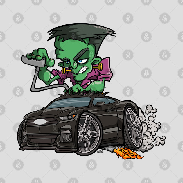 Frank Frankenstein Monster Cartoon Racing Car Black New Model Mustang - Frankenstein - Phone Case