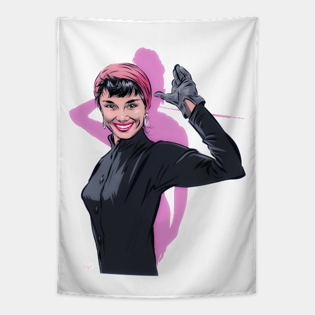 Audrey Hepburn - An illustration by Paul Cemmick Tapestry by PLAYDIGITAL2020