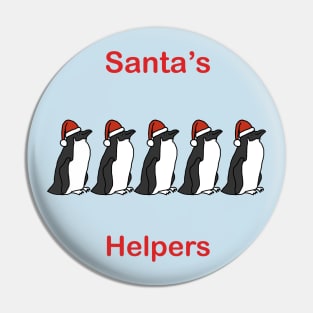 Santas Helpers Christmas Penguins Sweaters Pin