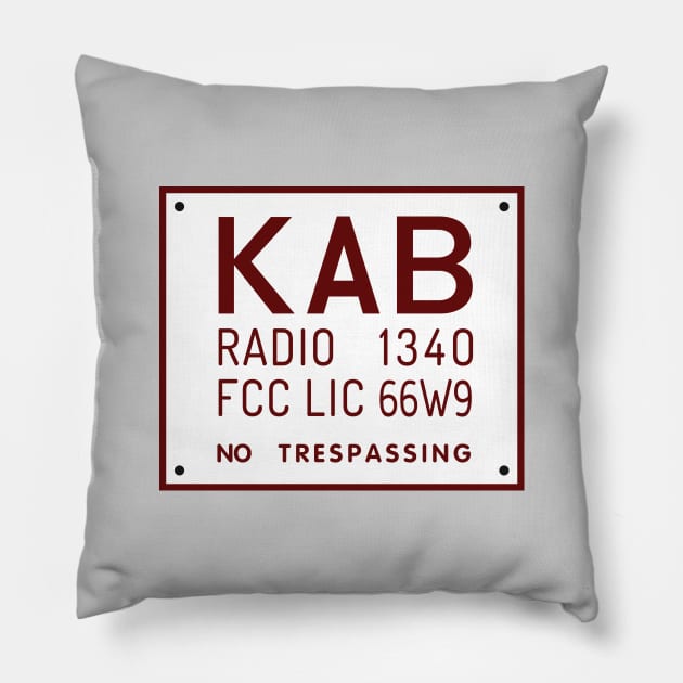 KAB Antonio Bay Gate Sign Pillow by ATBPublishing