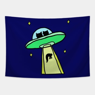 cat alien abduction Tapestry