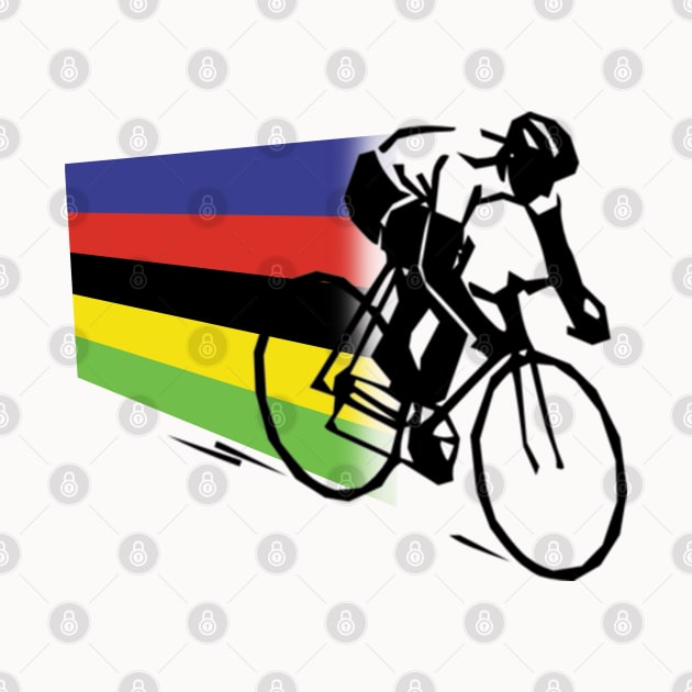 Rainbow Jersey Rider /cycling by Wine4ndMilk