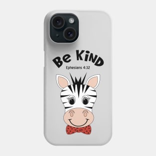 Be Kind Zebra_ Ephesians 4:32_ Zebra Wearing A Bow Tie Phone Case