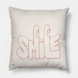 Thin Orange Smile Pillow