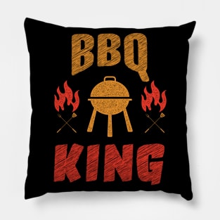 BBQ KING design / funny grilling lover / Grill Master BBQ Grilling / barbecue Pillow