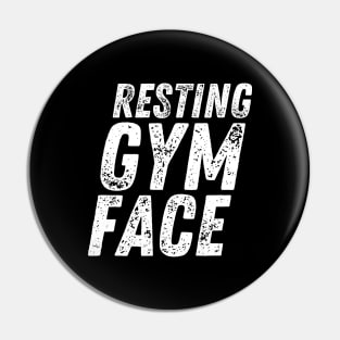 Resting Gym Face Pin