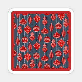 Red Christmas Bubbles Magnet