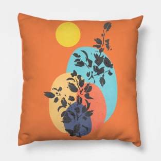 Minimalist Abstract Nature Art #10 Gentle Plant Pillow