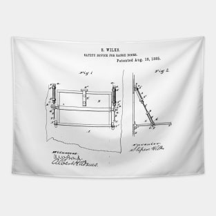 Safety Device for Range doors Vintage Patent Hand Drawing Tapestry