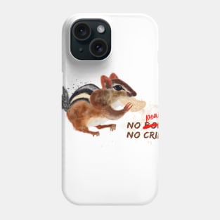 No peanuts no crime chipmunk print Phone Case