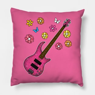 Mothers Day Bass Guitar Mom Female Bassist Pillow