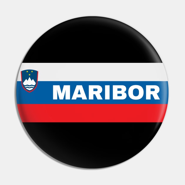 Maribor City in Slovenian Flag Pin by aybe7elf