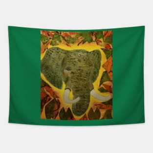 Safari elephant by Charlotte VanRoss Tapestry