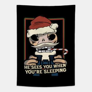 He Sees You When You're Sleeping Tapestry