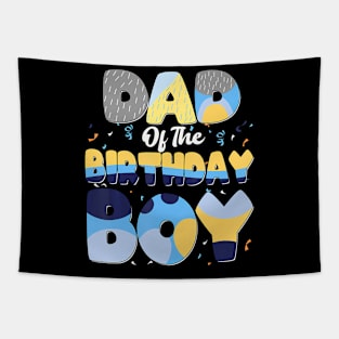 Dad And Mom Birthday Boy Dog Family Matching Tapestry