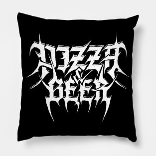 Pizza and Beer Death Metal Black Snack Pillow