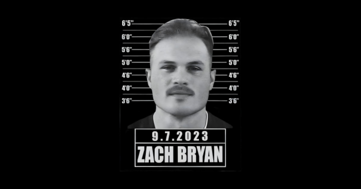 Zach Bryan Mugshot Shirt - Zach Bryan Mug Shot - Zach Bryan Mugshot ...