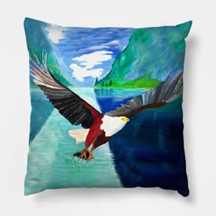 Eagle at Mystic Lake Pillow