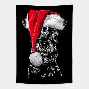 Santa Irish Terrier Christmas dog mom Tapestry