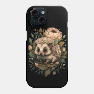 Cute floral hedgehog gift ideas, hedgehog kids tees ,hedgehog stickers gifts Phone Case