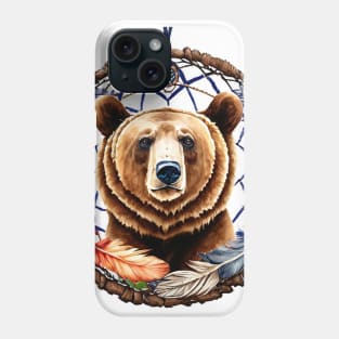 Bear With Dreamcatcher With Feathers Phone Case
