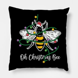 Oh Christmas Bee Christmas Lights Pillow