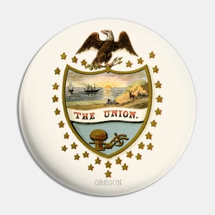 1876 Oregon Coat of Arms Pin