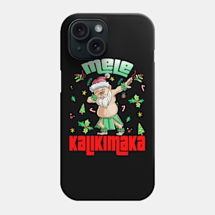 Mele Kalikimaka Christmas Santa Shaka Hawaii Phone Case