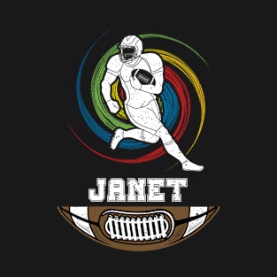 Janet Birthday Football Ball T-Shirt