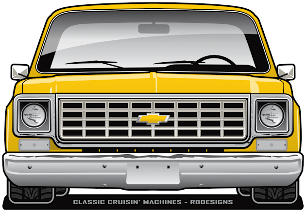 1975-1976 Squarebody Chevrolet C10 Blazer Suburban Kids T-Shirt by RBDesigns