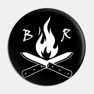 Baba Ross Bushcraft Logo for Dark Backgrounds Pin