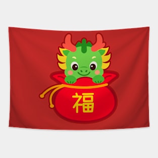 Cute Dragon Chinese New Year Of The Dragon 2024 Tapestry