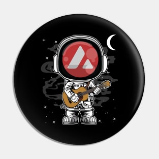 Astronaut Guitar Avalanche AVAX Coin To The Moon Crypto Token Cryptocurrency Blockchain Wallet Birthday Gift For Men Women Kids Pin