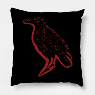 Midnight's Melancholy: Edgar Allan Poe's 'The Raven' Gothic Design Pillow