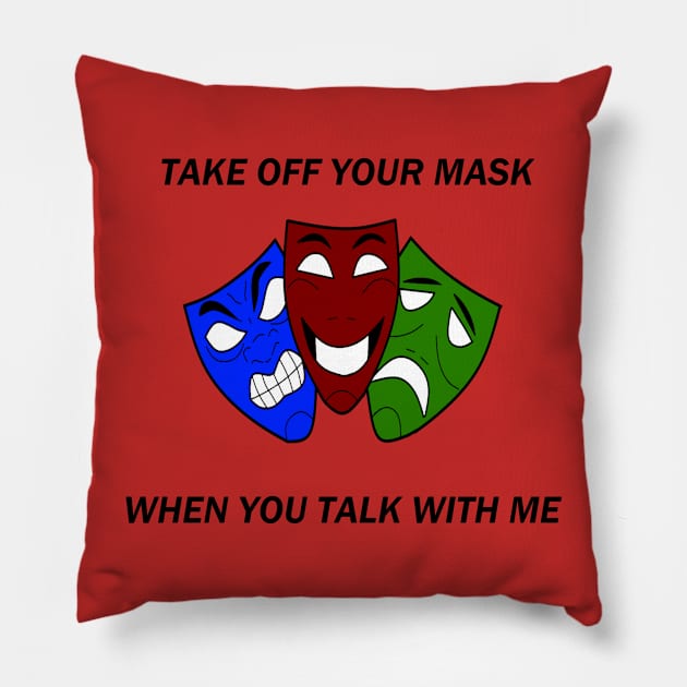 Mask Pillow by Ivana888