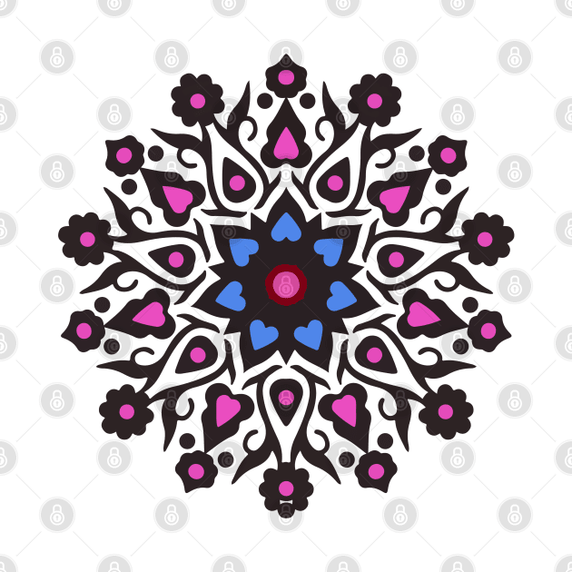 l love Mandala - flower mandala by ahmad211