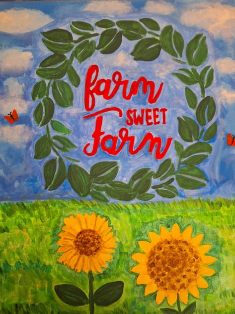 Farm Sweet Farm Kids T-Shirt by Oregon333