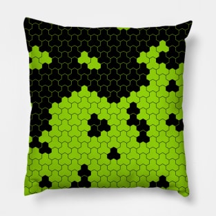 Hex Lime & Black Pillow