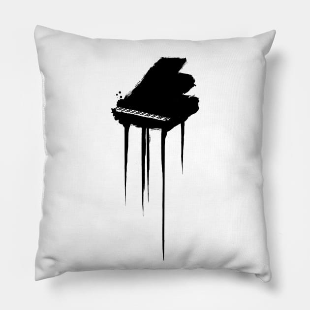 Piano Pillow by Black Tee Inc