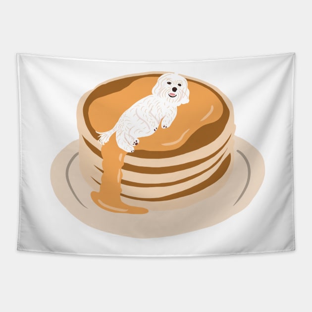 Pancake Maltipoo Tapestry by PatternbyNOK