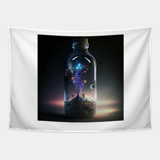 Universe in a glass bottle Tapestry